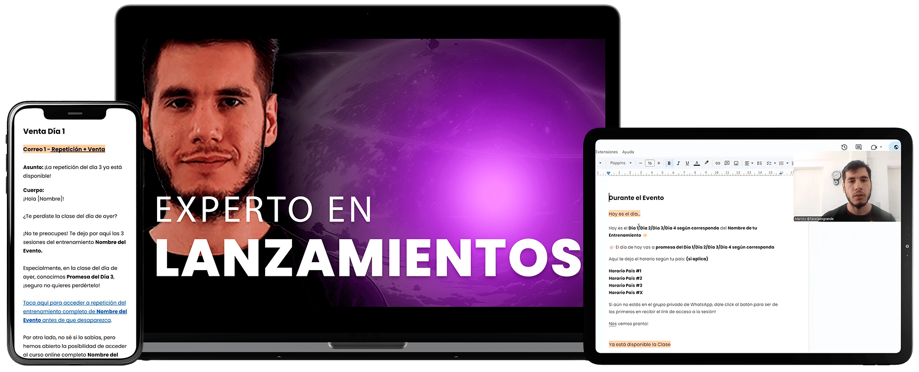 Experto en Lanzamientos - Mockup